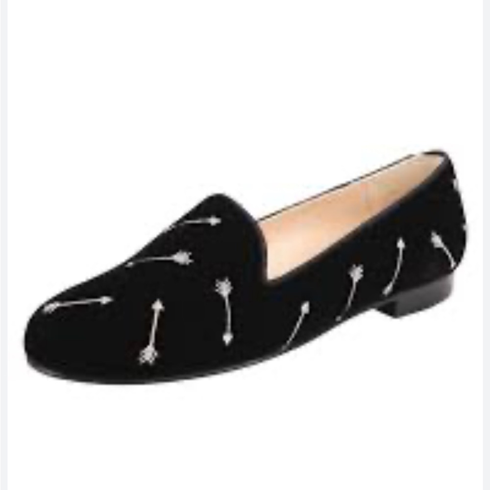 Jon Josef Gatsby Black Velvet Arrows Loafer